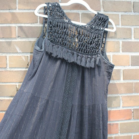 Anthropologie Crochet and Tassel Dress Size Medium (fits big) - Picture 7 of 14